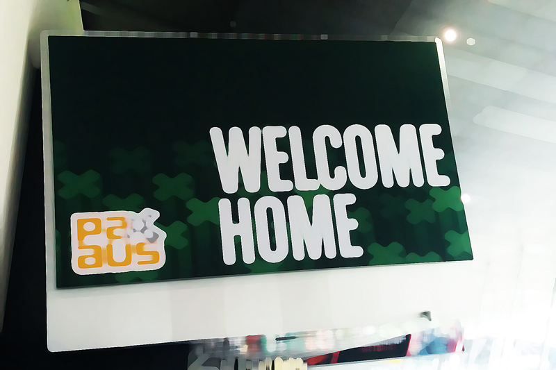PAX Aus Welcome Home sign
